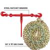 Chain and Binder Kit Ratchet Load Binder 3/8in-1/2in 10ft Chains Hauling