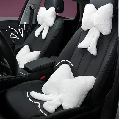 Car Headrest Pillow Neck Cushion Bowknot Design for Driving Adults Softness Support