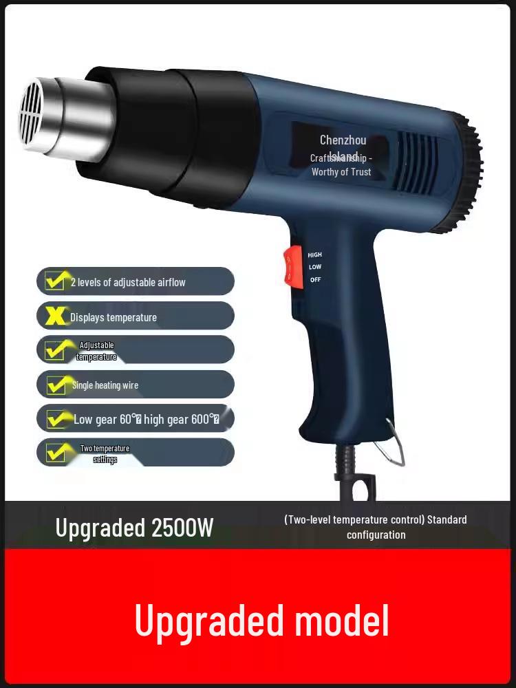 High-Power Portable Heat Gun for Electronic Repairs and Heat Shrink Applications