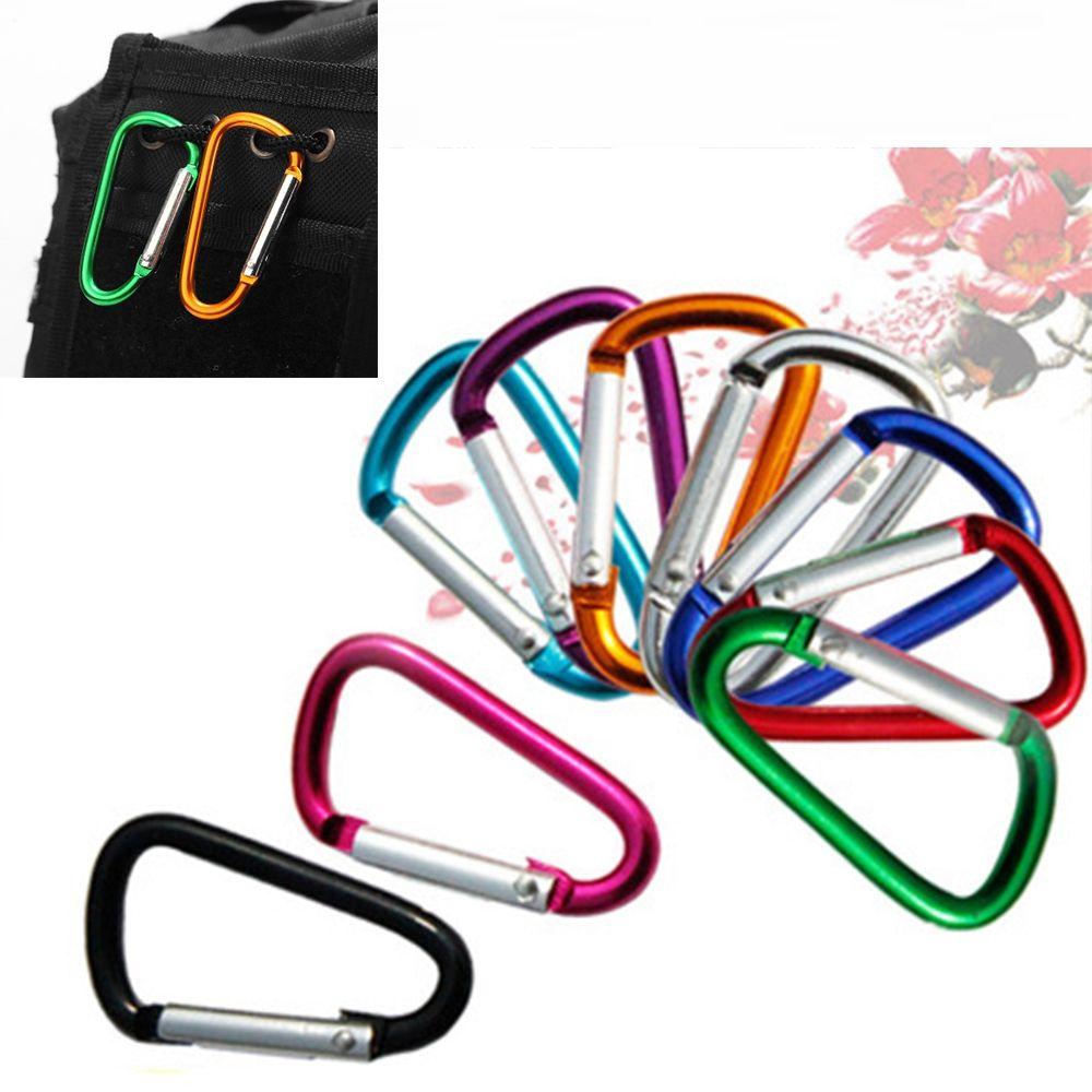Safety 7-colors Aluminium Camping Hiking Hook Climbing Buckles Alloy Carabiner Buckle Keychain