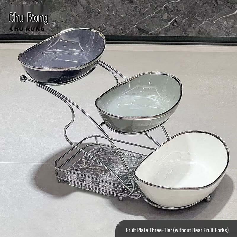 Churong Leksyczny Luksusowy Ceramiczny Wielopoziomowy Talerz na Owoce