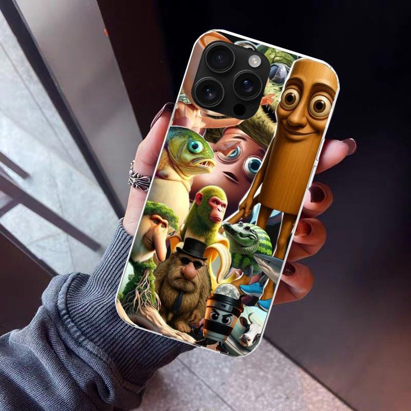 Italian Brainrot Animals Phone Case For iPhone 17 Air 16 15 Pro Max 14 Plus 13 Mini 12 11 Cover 7 8 SE Silicone Shell Print Fund