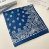 Fashion Cashew Pattern Printed Small Square Neck Scarf For Women Daily Wear