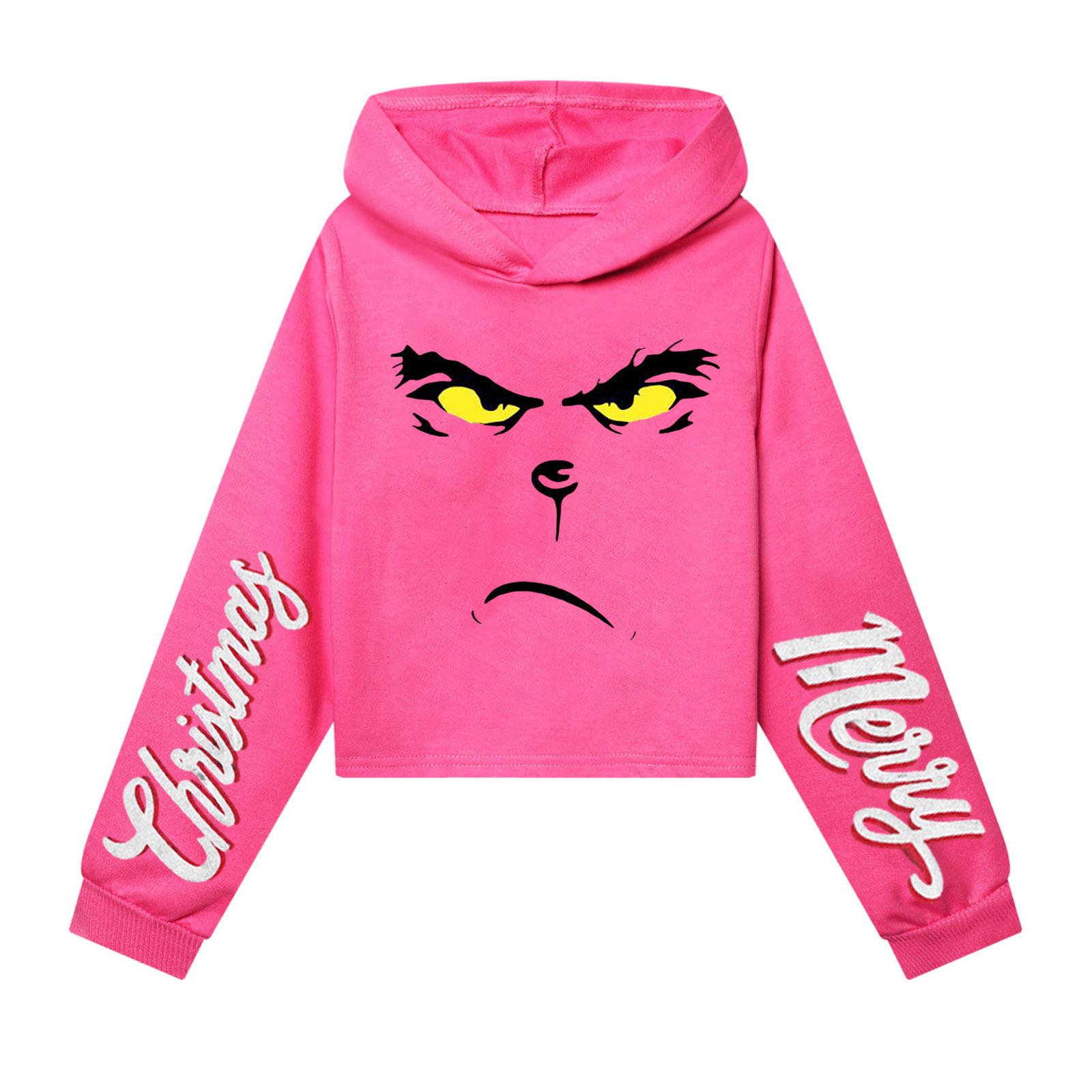 

Детская повседневная модная толстовка с капюшоном и длинными рукавами с рождественским принтом (Без шнурка) 120