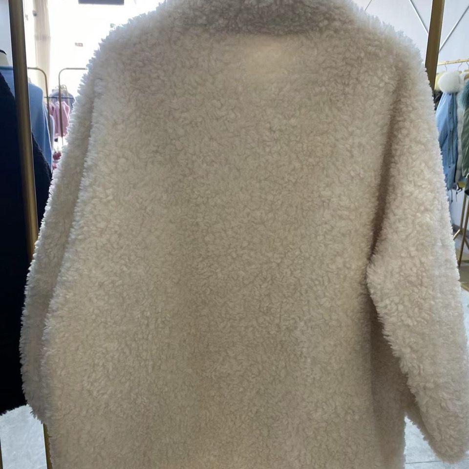 Autumn and winter home double-sided coral fleece jacket women's fleece thickened short plush cardigan sweater