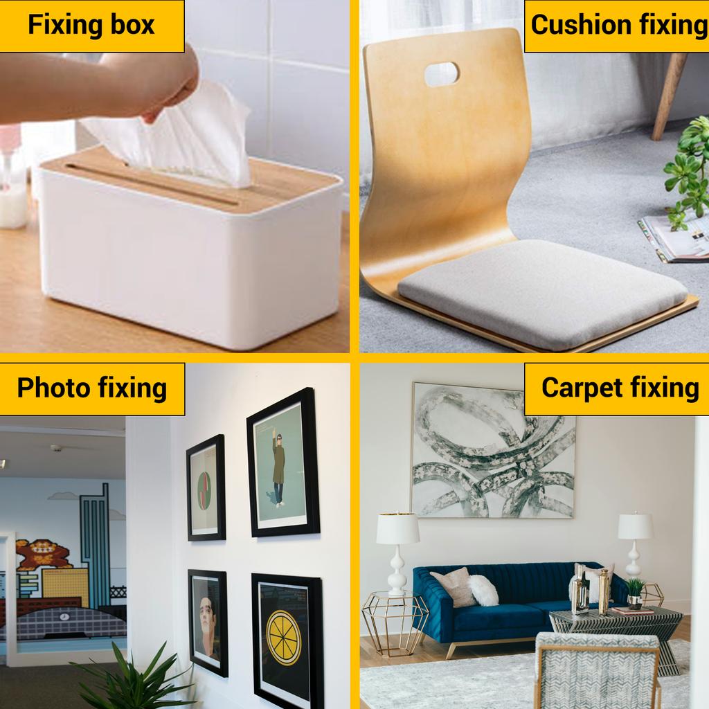 Grid Double-sided Tape with Super Strong Adhesion, Tear-off, Hand-made Double-sided Tape for Carpet Fixation