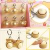 Gedämpfte Brötchen Schlüsselanhänger Quetschspielzeug mit Geräusch Niedlicher PVC Fidget zur Stressbewältigung Tragbares Dekompressions-Gadget für Kinder Erwachsene
