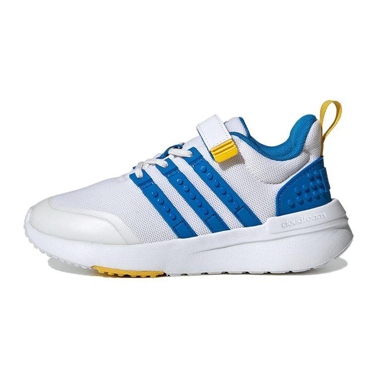 Adidas Lego X  Neo Racer TR21 Elastic Fabric Durable Low Top Kids Running Shoes Kids sneaker White Blue IF2888