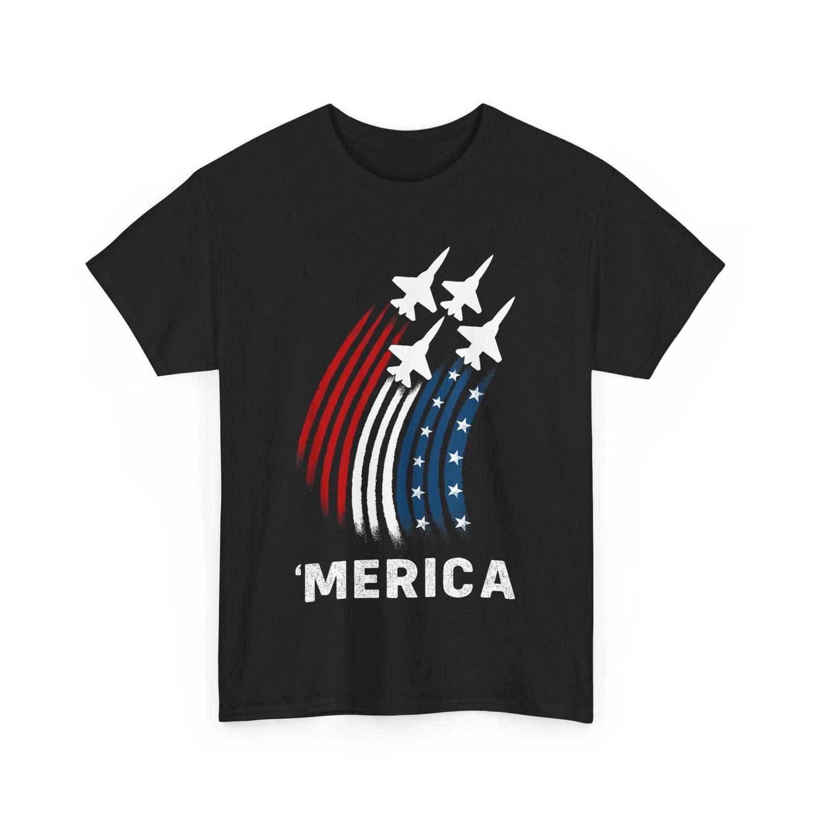 4th of July Shirt, Merica American Flag Fourth of July T-Shirt S