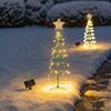 Outdoor Wasserdicht Solar LED Bunte Weihnachtsbaum Dekoration Solarbetriebene Lichterkette Neujahr 2023 Ornament Gartendekoration