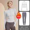Women's Long Sleeve Sports Yoga Jacket - Stand Collar Cardigan for Running, Fitness, and Pilates