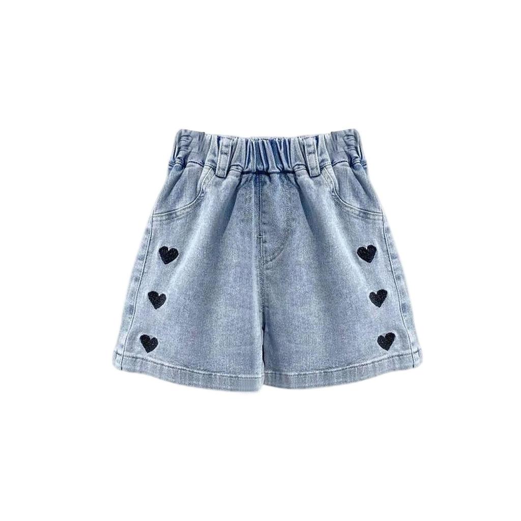 Sommer-Denimshorts für Mädchen - Leichte Stretch-High-Waist-Casual-Shorts