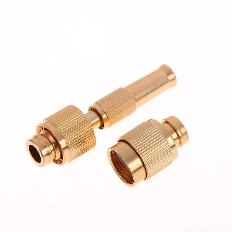 1 Set Home Hose Adjustable Pressure Garden Sprinkler Spray Nozzle Water Gun Brass High Pressure Direct Spray Quick Connector
