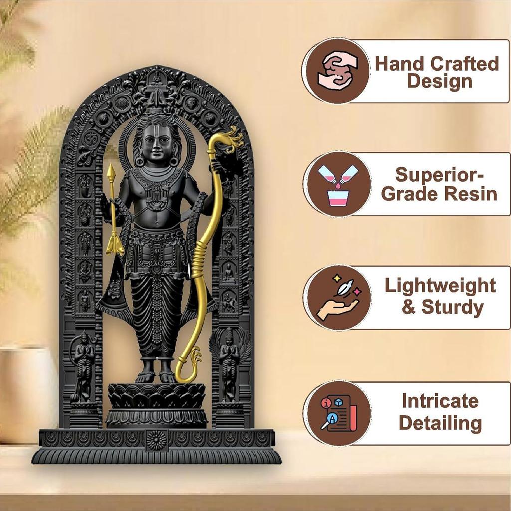 8 Inch Shree Ram Lalla Murti/God Idols/Ayodha's Shree Ram Statue/Home Deco