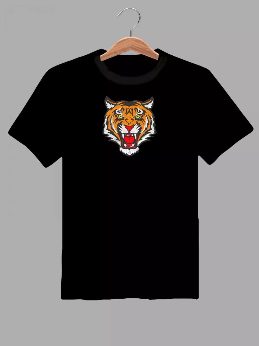 Tiger print T-shirt L