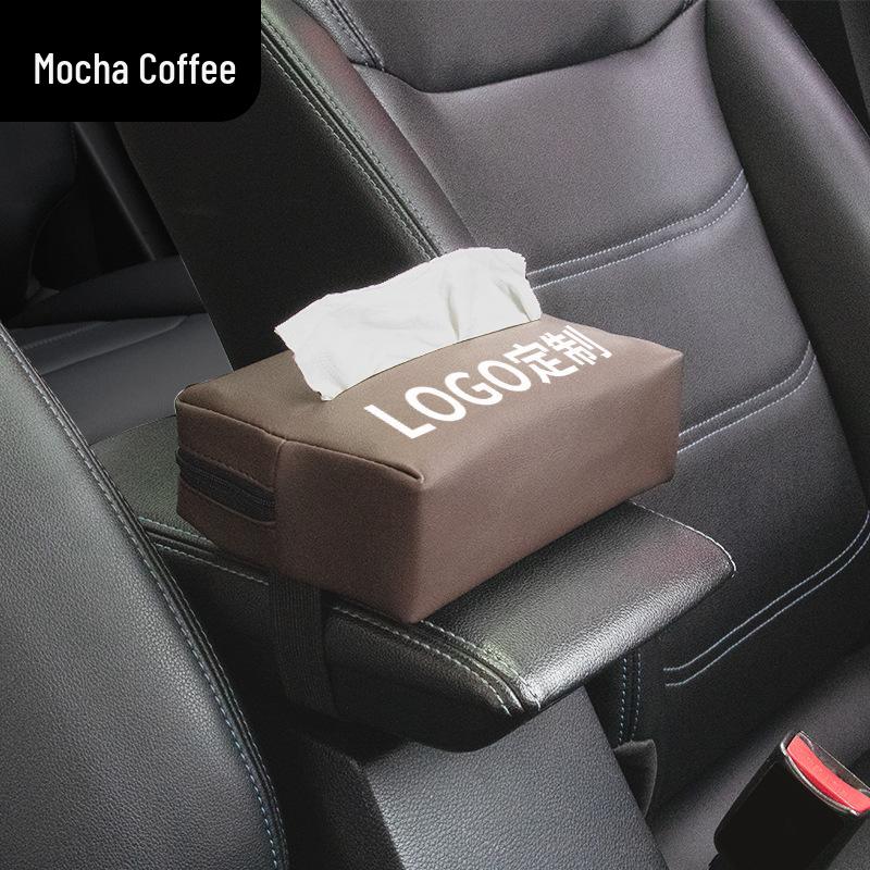 Volvo Leather Car Tissue Box & Seat Back Bag