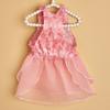 Rose Flowers Small Dog Dress Pink Puppy Pet Clothes Casual Cat Skirt  Wedding