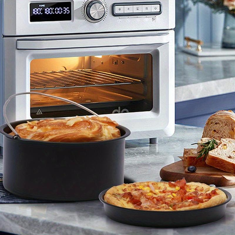 6/7/8 Zoll Runde Kuchenform Antihaft Backform Tablettformen Heißluftfritteusenkorb mit Griffen Backgeschirr Pizzaofen Backformen