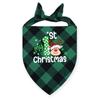 My First Christmas Print Dog Bandanas Large Pet Scarf Pet Bandana for Dog Plaid Bow Ties Collar Cats Dogs Xmas Scarf Accessories