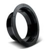 High Quality ABS Exhaust Duct Connector Flange Black Round Bevel Flange Adapter 50-160mm Pipe Air Vent Connector Kitchen