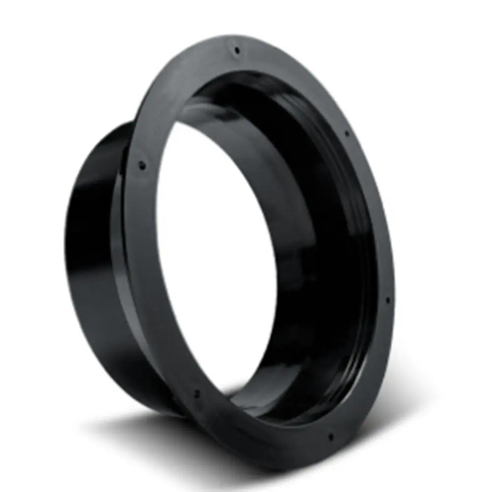 High Quality ABS Exhaust Duct Connector Flange Black Round Bevel Flange Adapter 50-160mm Pipe Air Vent Connector Kitchen