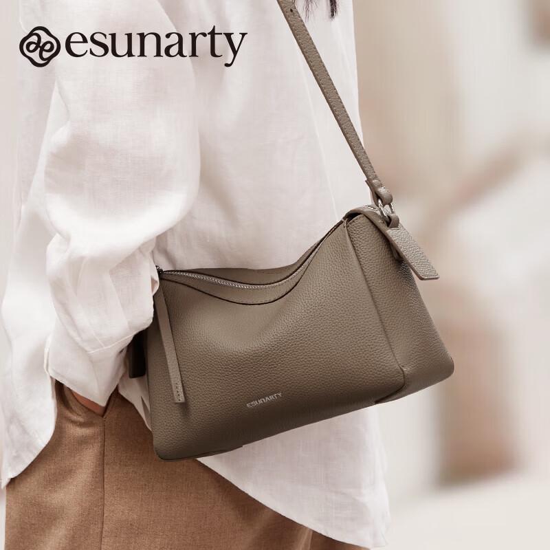 ESUNARTY Women s Genuine Leather Hobo Shoulder Bag