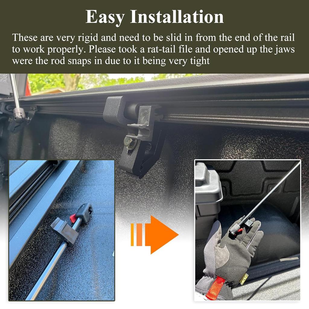 4 Pcs Prop Rod Clips Set Fit for Undercover Tonneau Prop Rod, Truck Bed Cover Clips for Undercover Ultra Flex Hard Folding Truck Bed Tonneau Cover