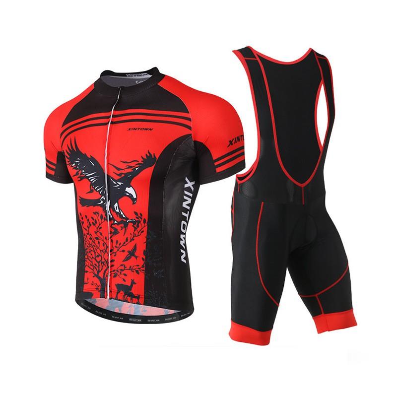 XINTOWN Mens Cycling Bib Shorts Set Road Bike Riding Jersey Sportswear