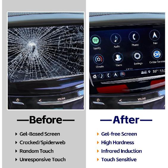 Newly Upgraded CUE Touch Screen For 2013- Cadillac XTS CTS SRX ATS Escalade CUE Screen Replacement Plus Free Tools