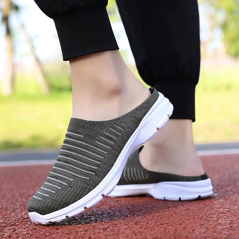 Women's Clogs Backless Walking Sneakers Summer Girls' Footwear Slip-on Mules Shoes Men Casual Travel Mule Slippers for Girl