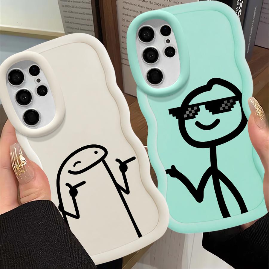Cool Line People Soft Phone Cover Case for Samsung Galaxy S22 Ultra S24 S20 FE S21 S25 S23 Plus A25 A26 A34 A54 A35 A55 A24 A36