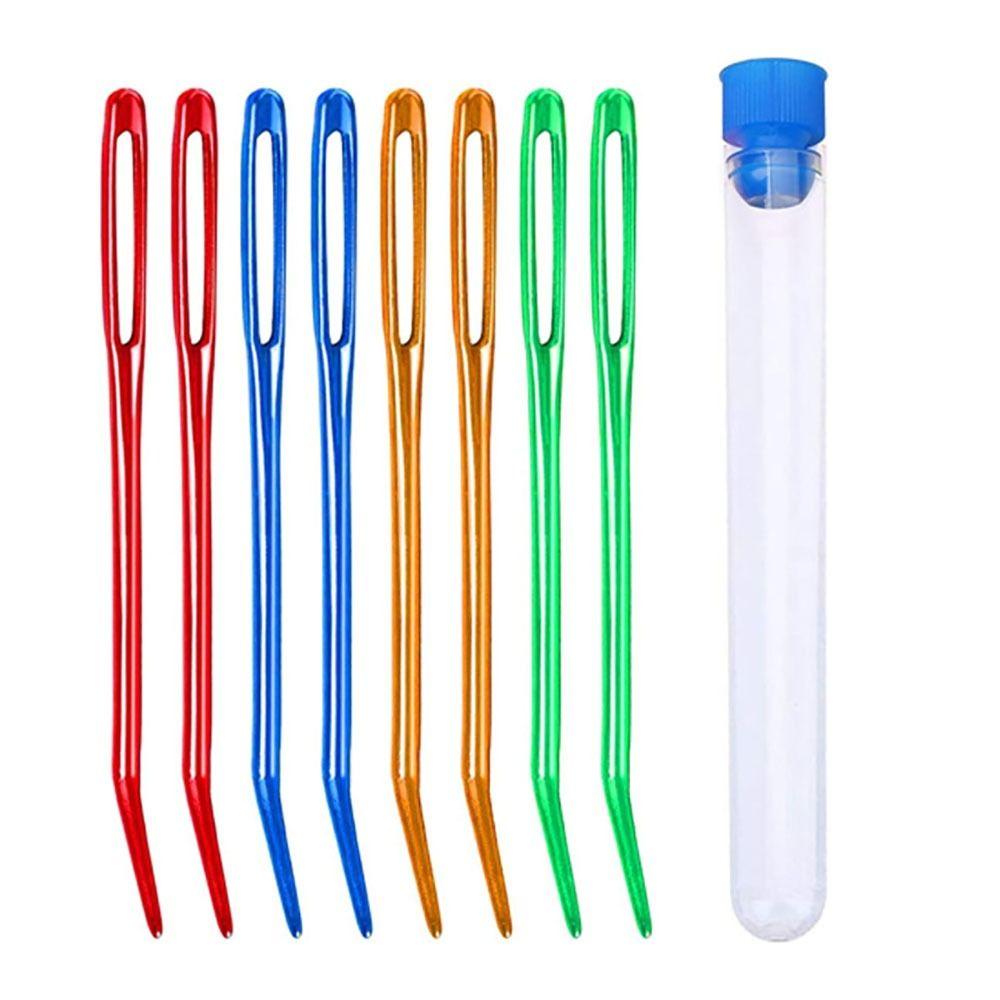 Vícebarevná sada pletacích jehlic Hliníkové jehly na přízi Jehly na vlnu s velkým očkem