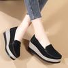 Frühling/Herbst Damen Slipper Plateauschuhe: Größen 35-43, Übergröße, Lässige Mama-Schuhe mit dicker Sohle