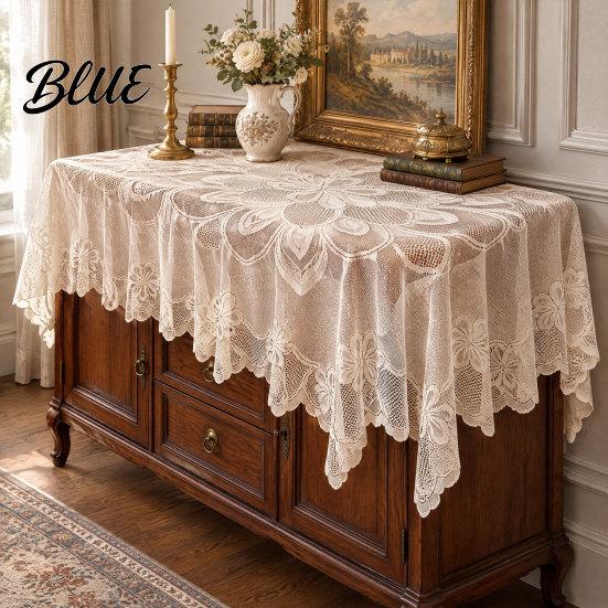 Lightweight Table Cover Washable Tablecloth Tablecloth Rustic Floral Lace Vintage White Boho Cover Dining Cloth