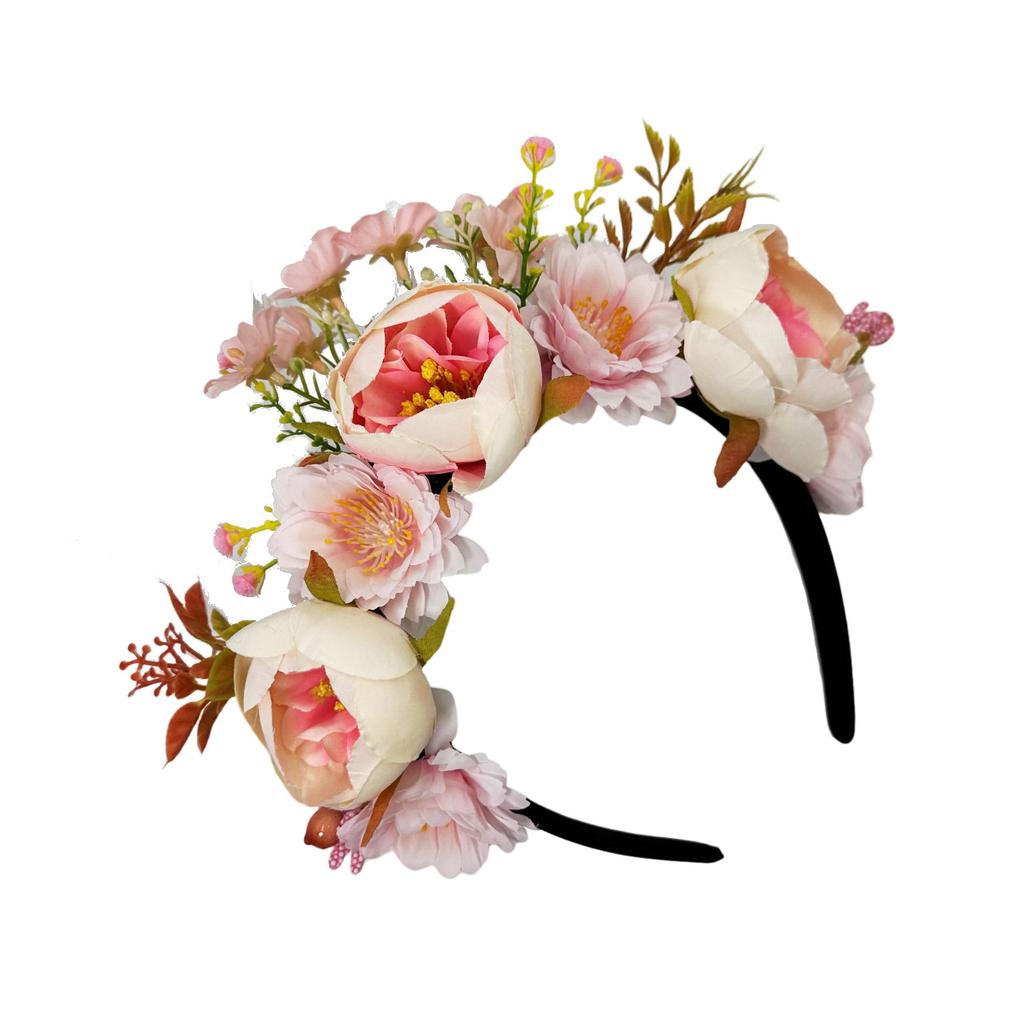 New Bridal Sweet Wreath Headband Mori Party Simulation Flower Hair Accessories Bohemian Holiday Headgear