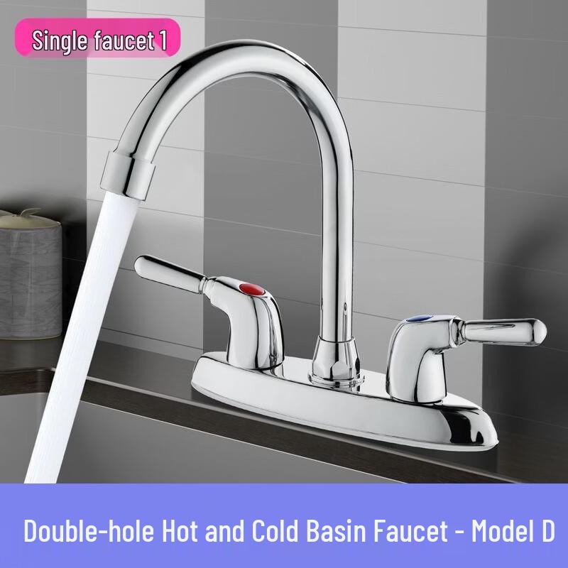 TLXT D-Style Brass Kitchen Faucet