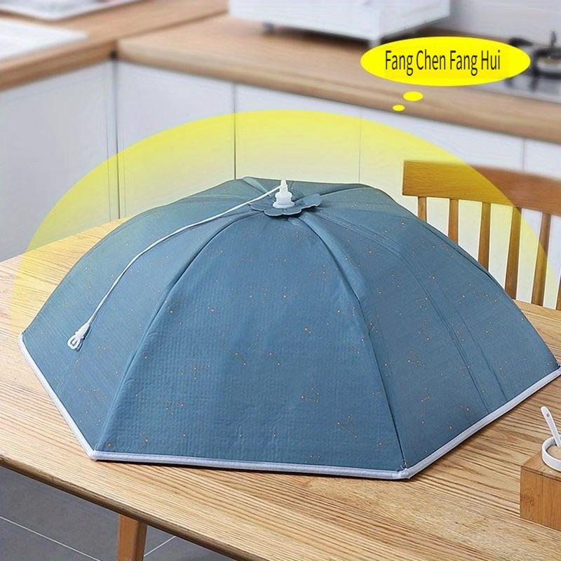 Insulated Blue Starry Sky Pattern Winter Folding Vegetable Cover Round Large Cap Vegetable Cover Food Cover Dust Cover Home Dining Table Cover