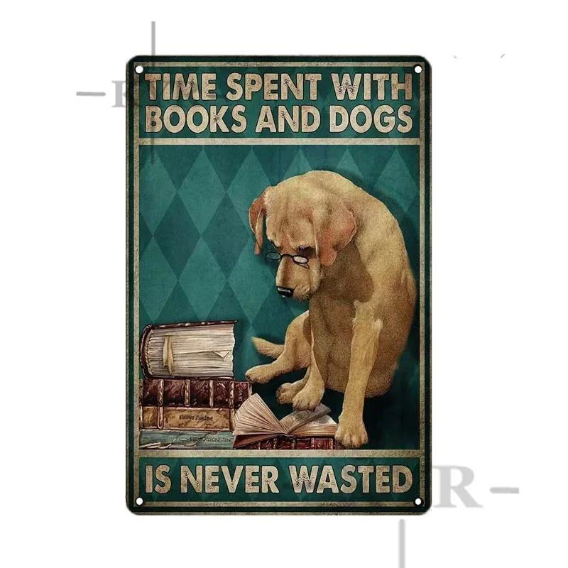 Dachshund Metal Tin Sign Tissue Dog Retro Vintage Bar Decor Wall Poster Golden Retriever Husky Plaque Home Decoration Style