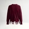 Women's Loose Fit Deep V-Neck Pullover Knit Sweater for Casual Fashion