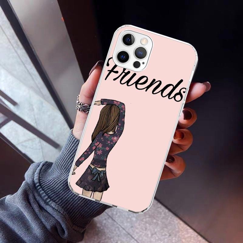 Girls Best Friends Forever BFF Phone Case For iPhone 17 Air 16 15 Pro Max 14 Plus 13 Mini 12 11 Cover 7 8 SE Silicone Shell Prin