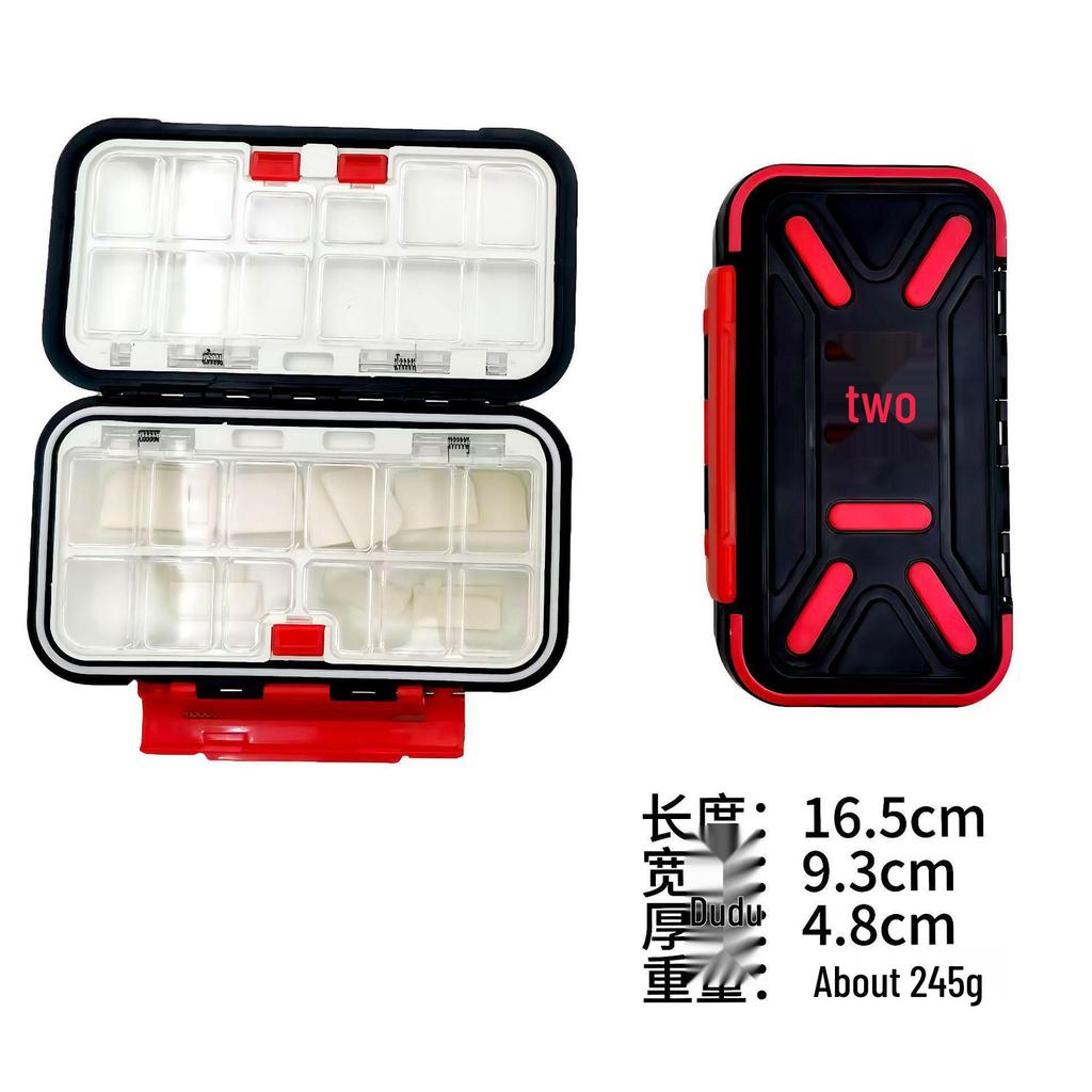 Tragbare Mehrzweck-Angelkasten mit Haken, Schnüren und Ködern