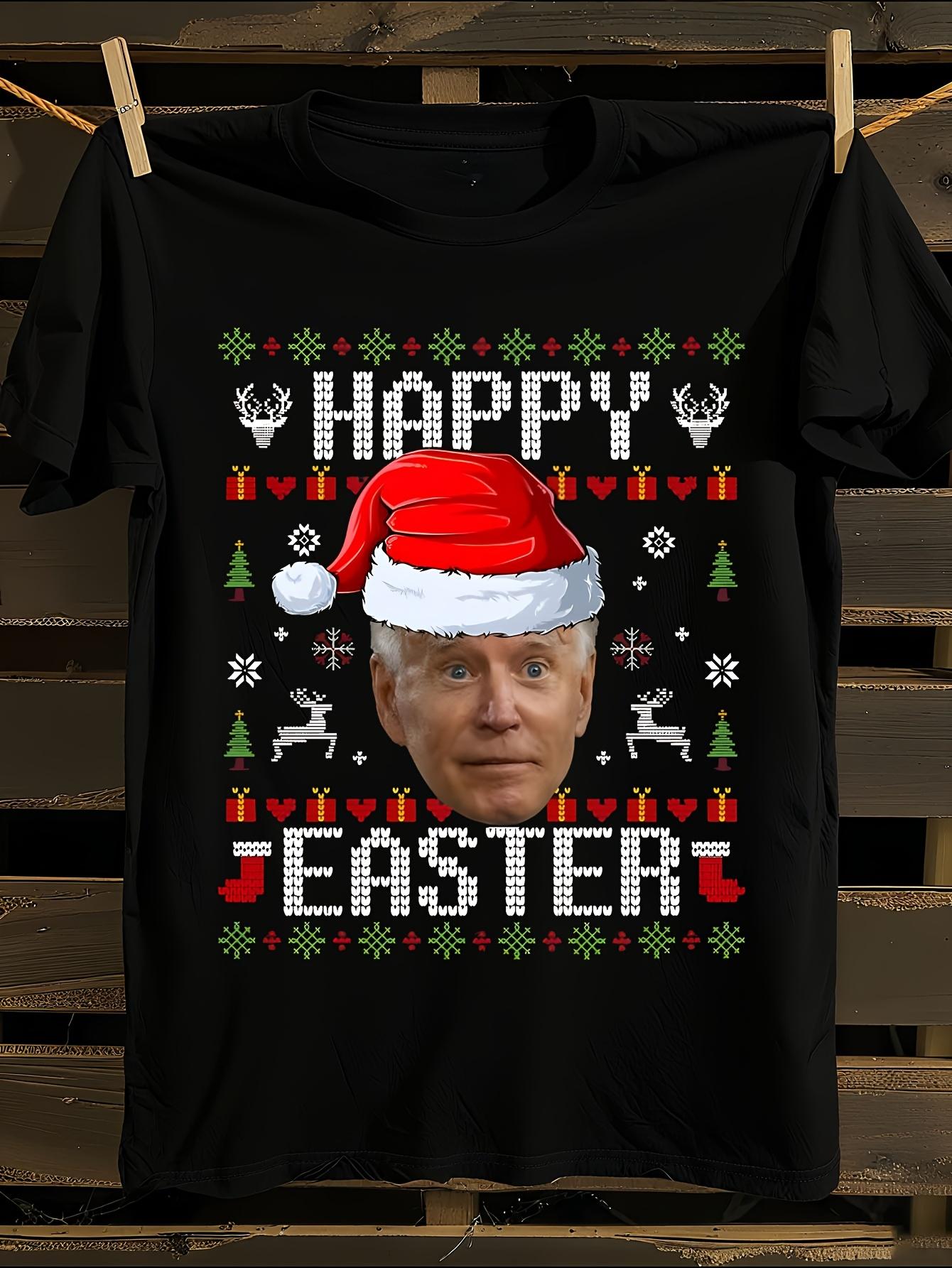 Funny Joe Biden Santa Hat and Happy Easter Ugly Christmas... XXXL