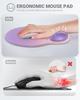 Laborio Mouse Pad Wrist Rest Integrated Mouse Pad Wrist Support Ergonomic Pink Purple (Gradient Set)