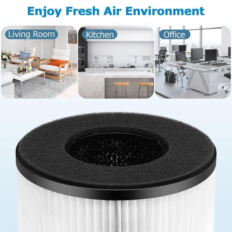 2PCS Plastic Air Cleaners Filter Air Purifier Filter Plastic Air Cleaners HEPA Filter Accessories for BS03 Model