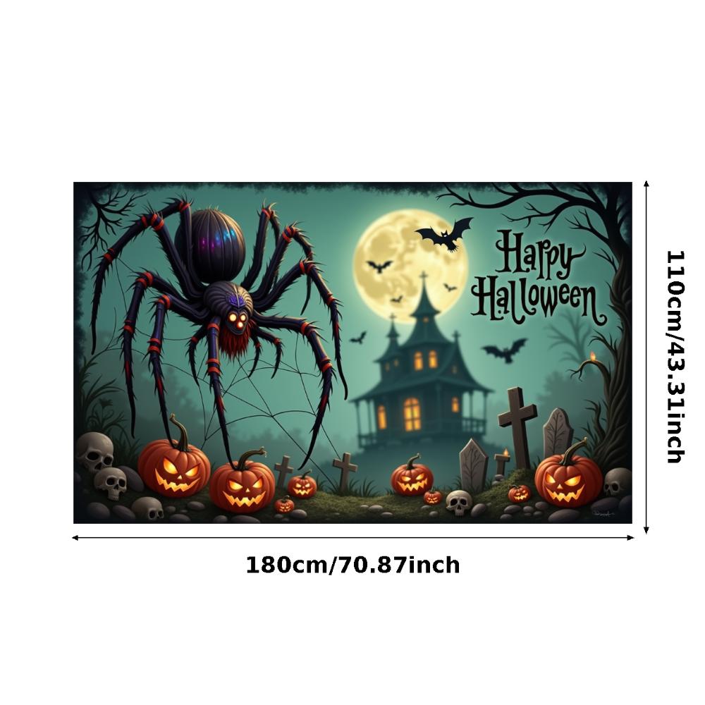 Halloween Banner Skulls Spooky Decoration Event Decoration Eerie Atmosphere Night Decoration For Spooky Night Party Prop