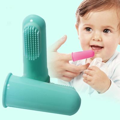 Babyvingertandenborstel Siliconen zachte tanden Schone massageborstel voor baby-baby's