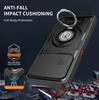 Anti-slip Armor Shockproof Case For ZTE Blade A56 Slide Camera Lens Protection Rotating Ring Stand TPU Frame Plastic Phone Cover
