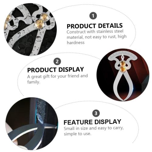 FOYTOKI Stainless Steel Outside Caliper, Thickness Measuring Tool, Precision Measuring Caliper for Woodworking and Jewelry Making