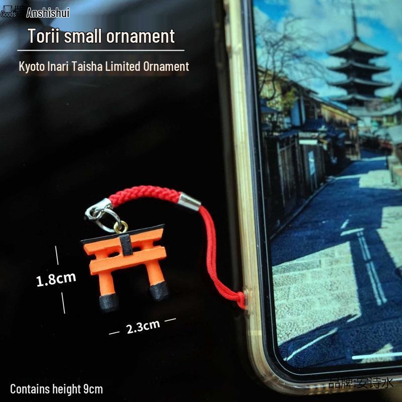 Kyoto Sand Table: Genshin Impact Style Ornament with Torii Bonsai.