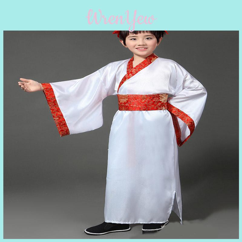 Elegant Ancient Chinese Style Ruqun Girls Childrens Hanfu Long Fairy Infanta Dress